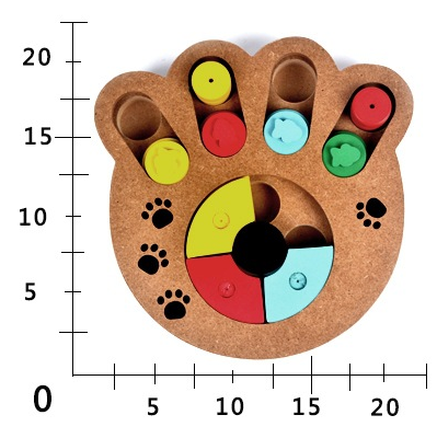 Wooden play feeding multi-functional pet toys